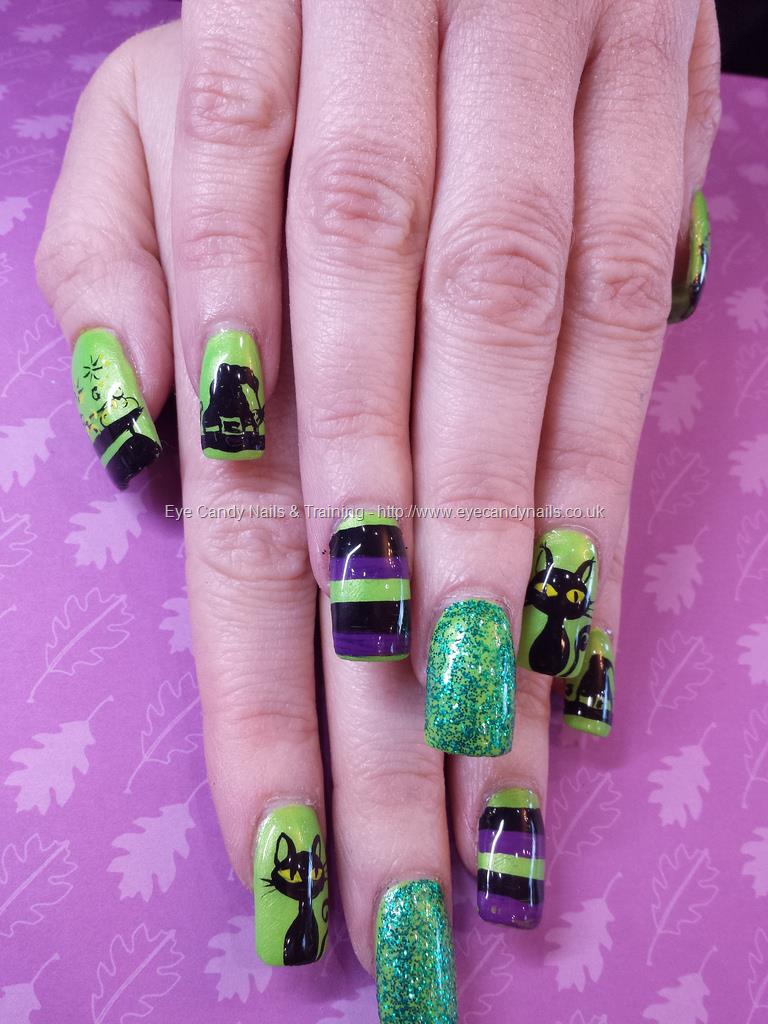 Eye Candy Nails & Training - Green black and purple ...