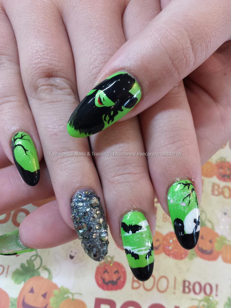 Eye Candy Nails & Training - Green and black halloween ...