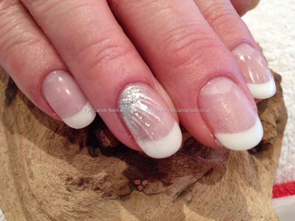 White gel tips with freehand nail art NailArt NailsTaken at:31/03 