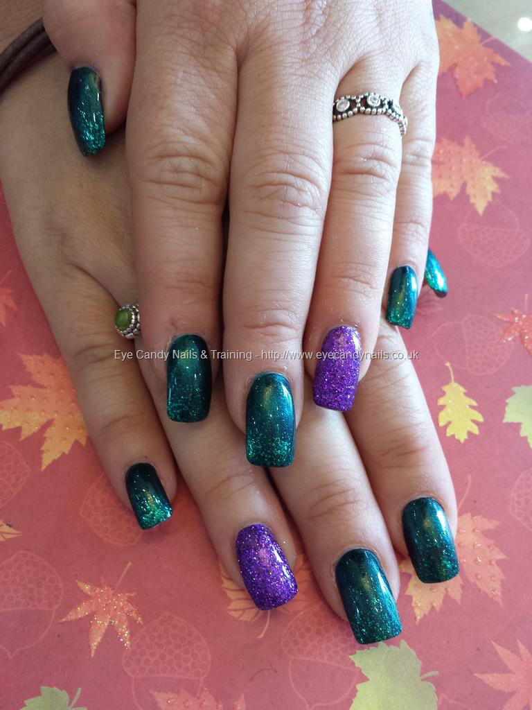 Eye Candy Nails & Training - Black and green polish with ...