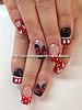 Disney Mickey Mouse nails with 3D bows and Swarovski crystal mickeys