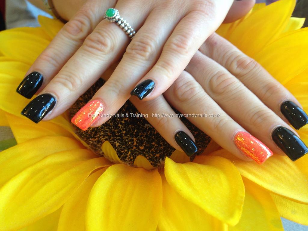 Eye Candy Nails & Training - Acrylic nails with black ...