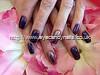 Acrylic nails with purple gel polish