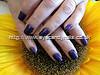 Acrylic nails purple gel polish