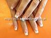 Full set of acrylic nails with white tips