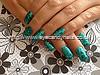 Acrylic nails with full glitter dust