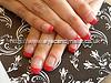 Acrylic overlay with gel polish tips