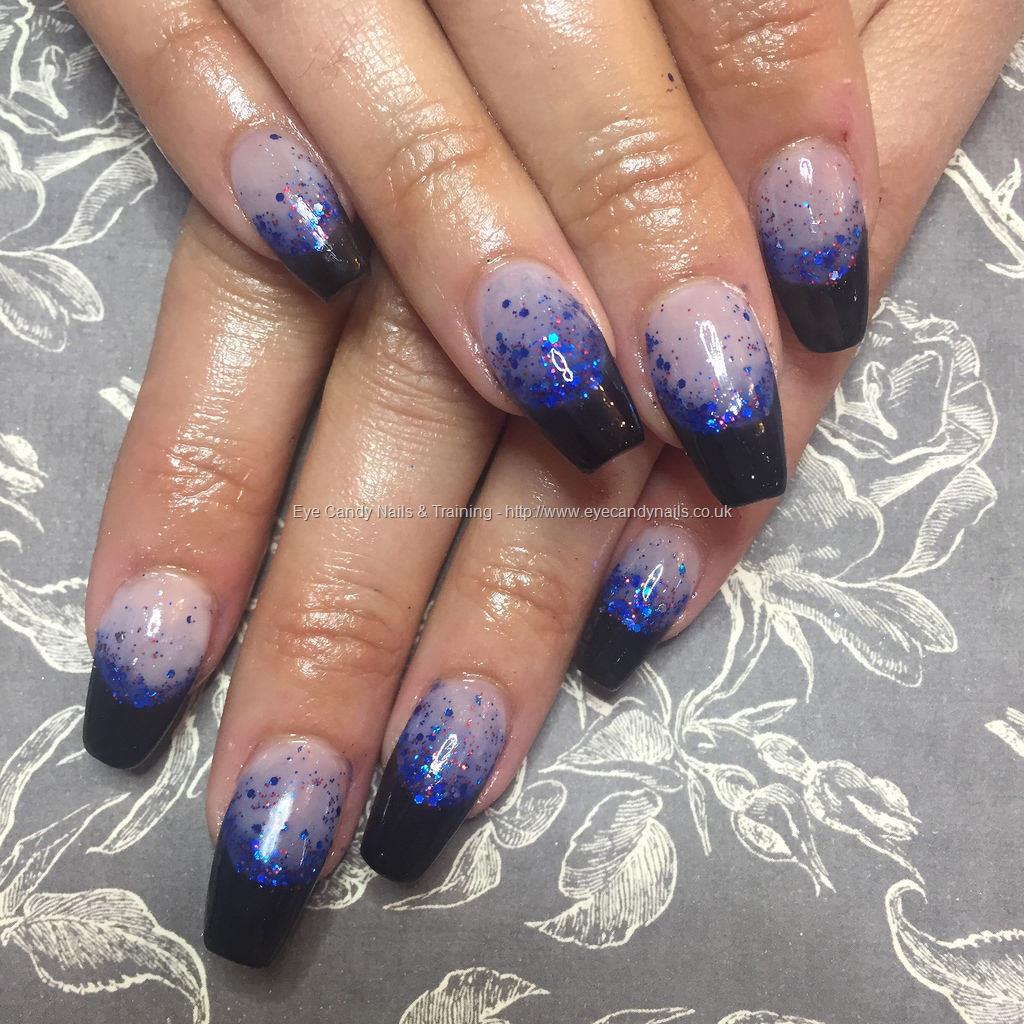 Eye Candy Nails Training Tapered Acrylics With Black
