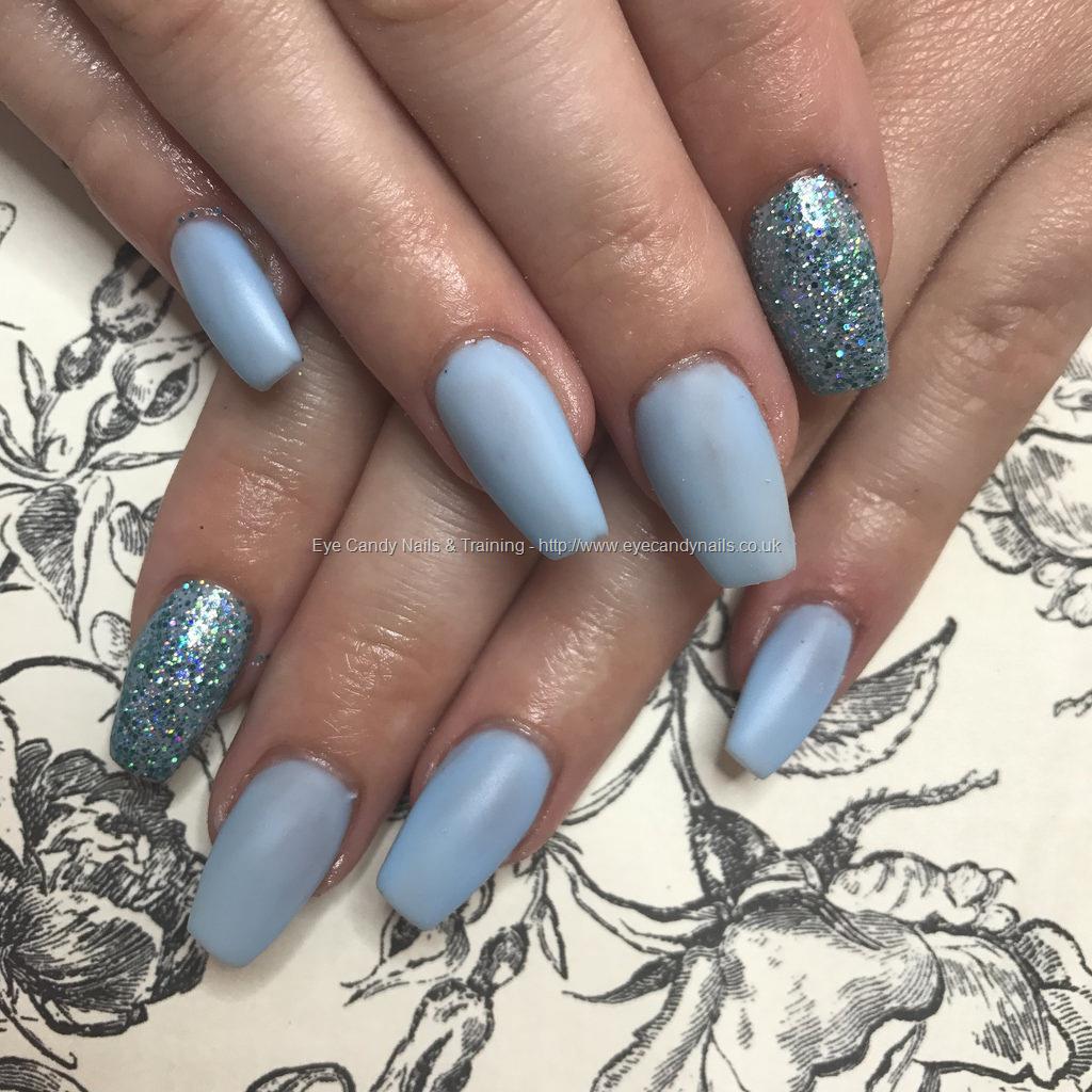 Baby Blue Glitter Acrylic Nails Nailstip