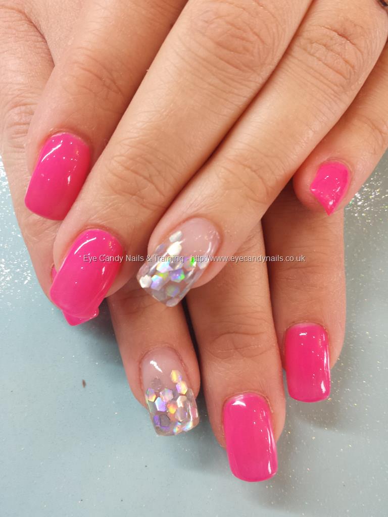 Eye Candy Nails & Training - Gel 50 with silver scales in acrylic by ...