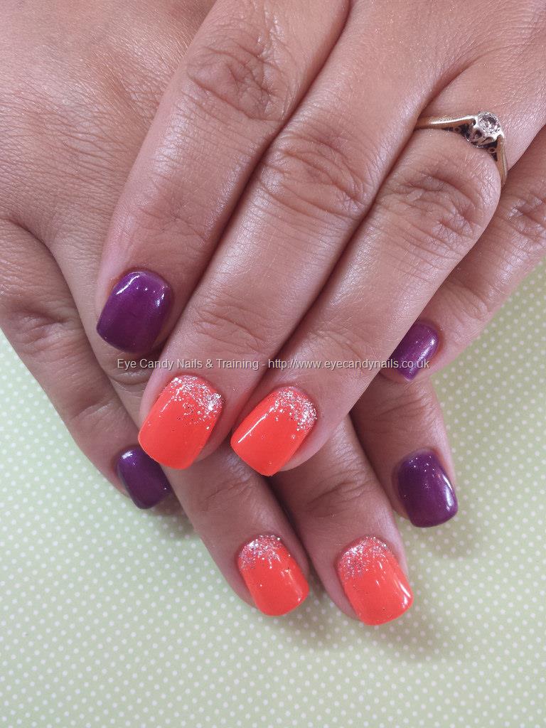 40 Great Nail Art Ideas - Orange, Purple and Green - May contain traces of  polish