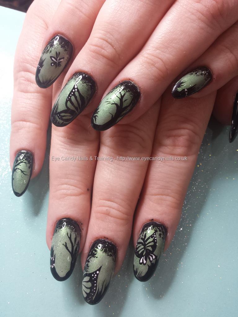 Eye Candy Nails & Training - Sage green gel polish with pigments and