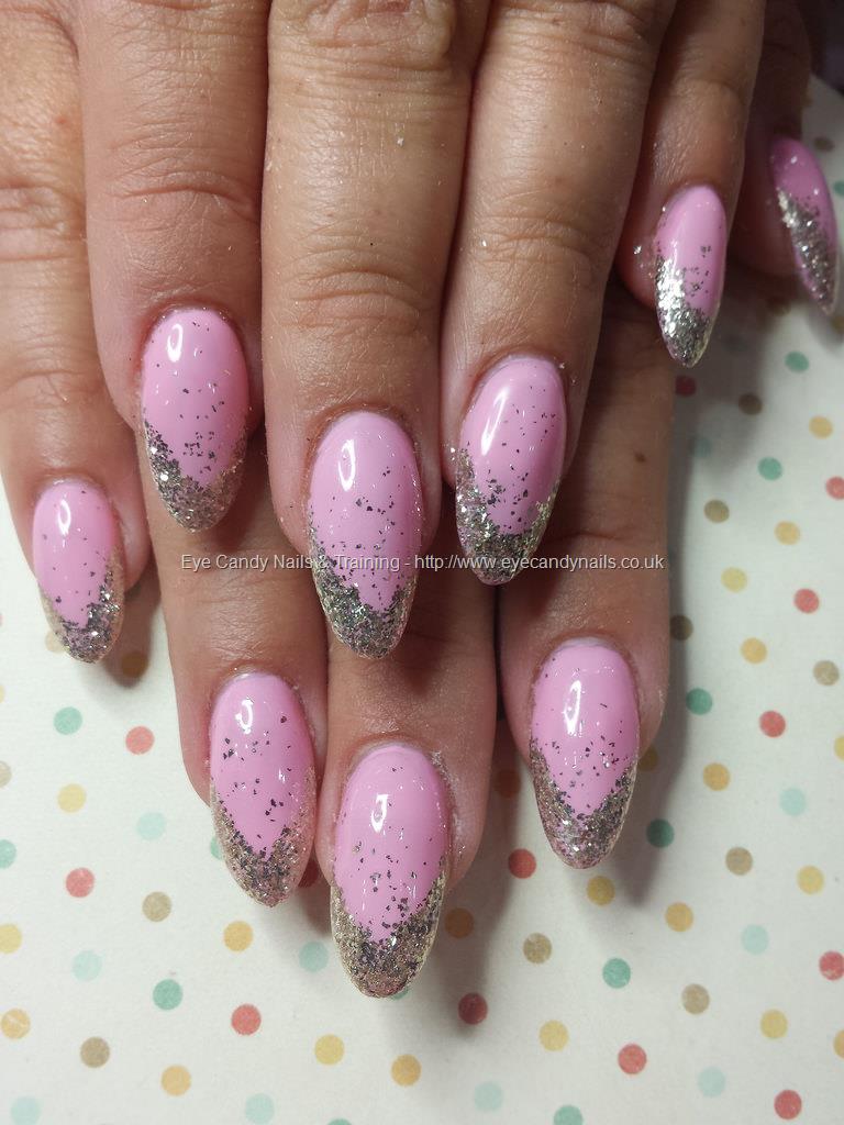 Eye Candy Nails & Training - Pink gel with silver glitter tips by Elaine  Moore on 11 August 2015 at 12:15