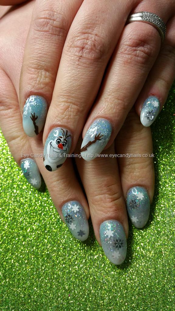 Eye Candy Nails & Training - Frozen olaf nail art with acrylic fade and ...