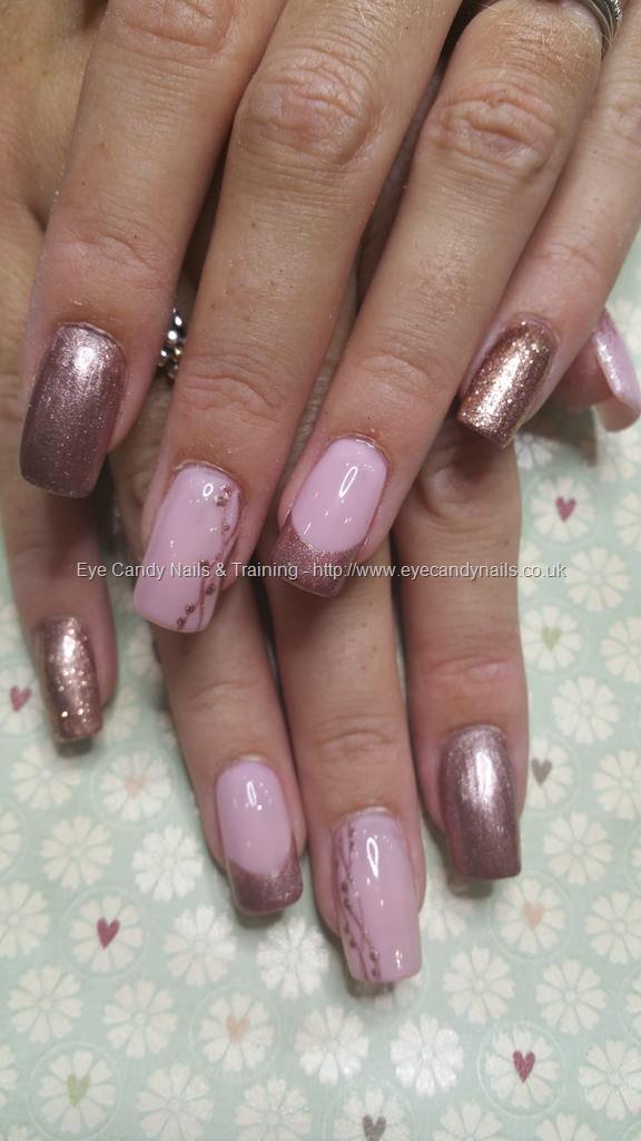 Eye Candy Nails & Training - Pale pink and galaxy rose gold gel polish by  Elaine Moore on 3 September 2016 at 01:41