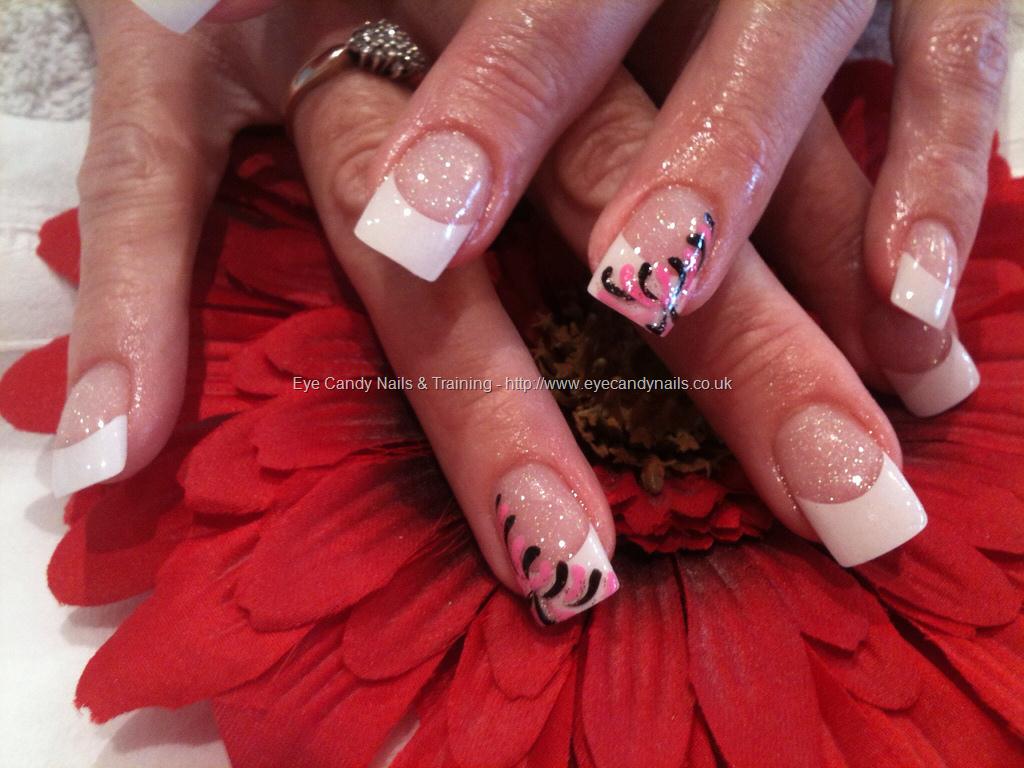 white nails with color lines white nails with color lines