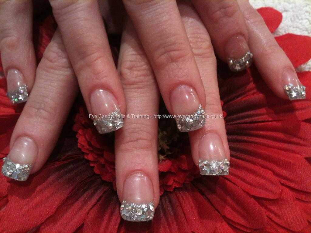 Eye Candy Nails & Training - Silver glitter bling tips! by Elaine Moore ...