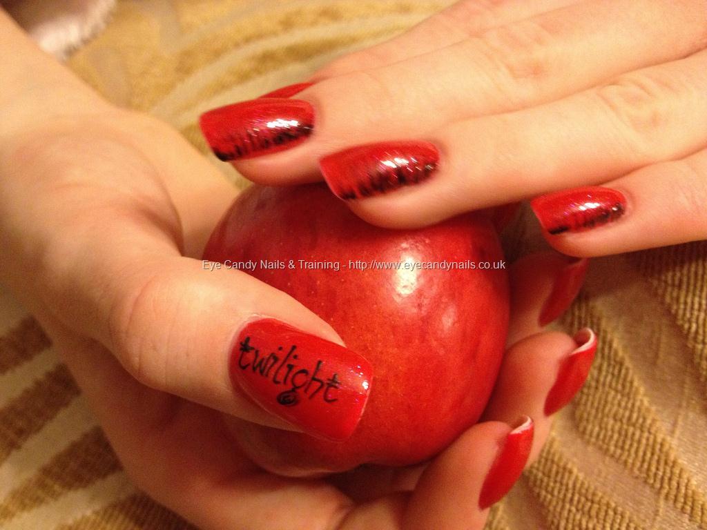 Eye Candy Nails & Training - Twilight freehand nail art by Elaine Moore ...