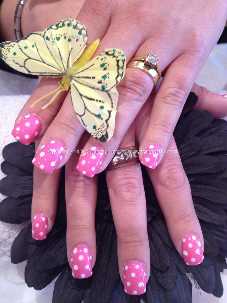 Eye Candy Nails & Training - Pink polka dot nail art by Elaine Moore on ...