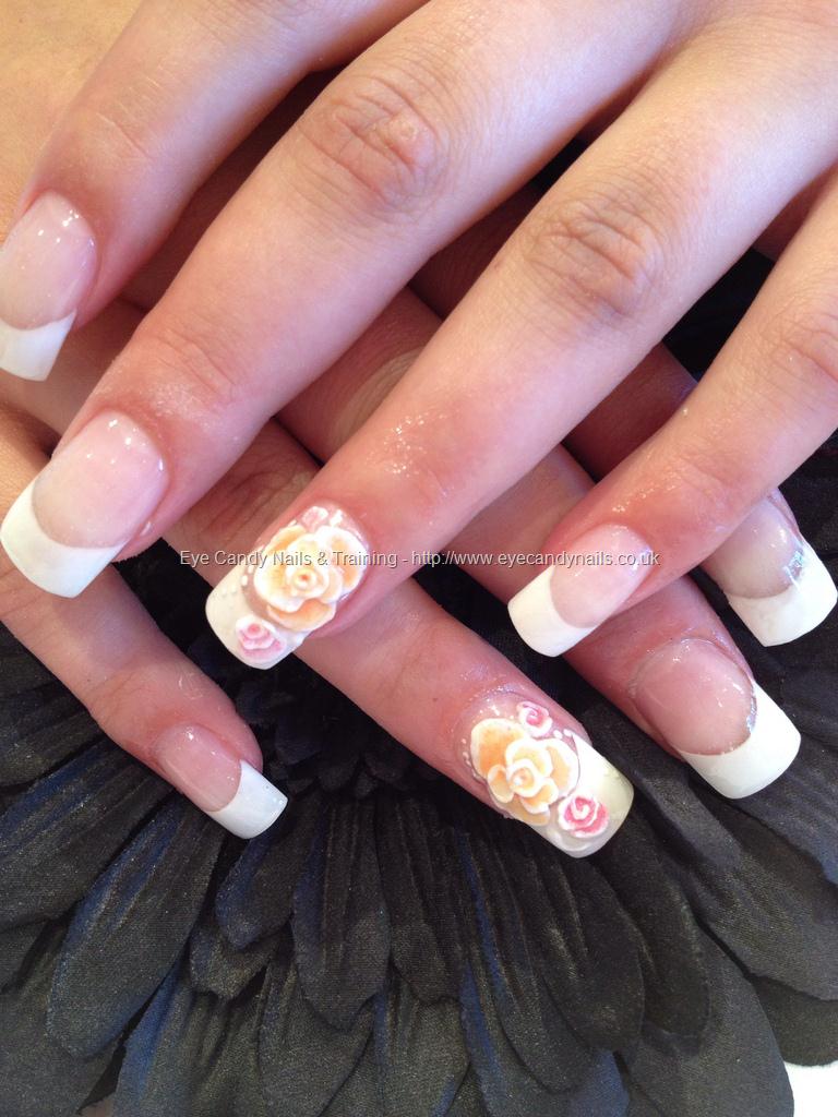 Eye Candy Nails & Training - 3D acrylic roses on gel overlays by Elaine ...