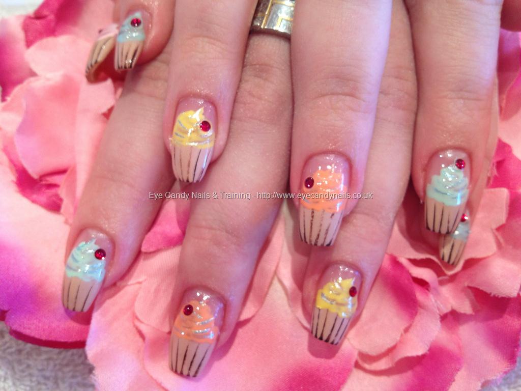 Eye Candy Nails & Training - Nail Art Gallery Cupcake freehand nail art #NailArt #Nails Taken at:26/05/2012 - Eye Candy Nails & Training - Nail Art Gallery