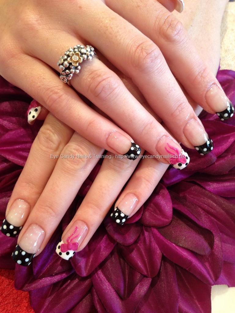 Eye Candy Nails & Training - Polka dot nail art with 3d acrylic bows by  Elaine Moore on 16 June 2012 at 12:45