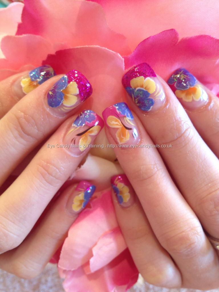 Eye Candy Nails & Training - One stroke freehand nail art by Elaine ...