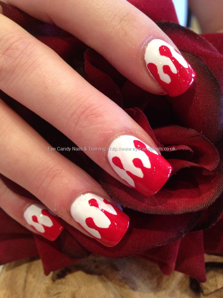 Eye Candy Nails & Training - Red and white blood Halloween ...