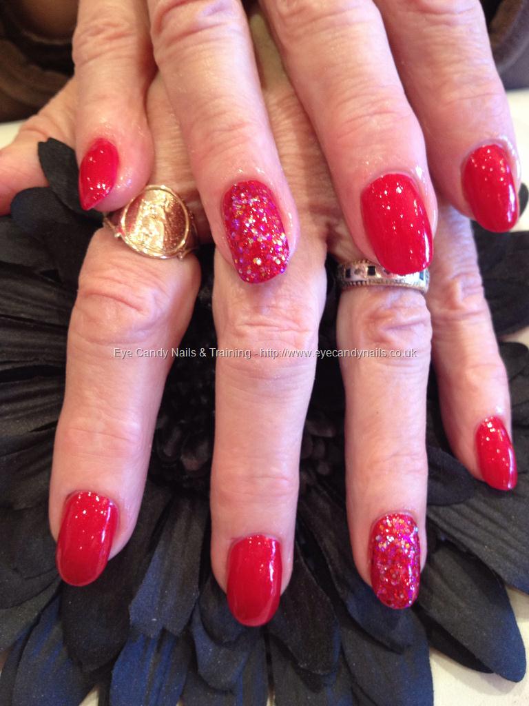 Eye Candy Nails & Training - Clients own red opi polish with NSI red ...