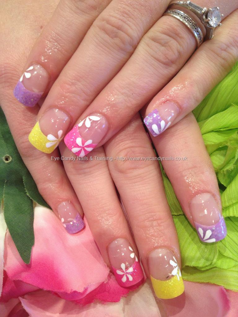 Eye Candy Nails & Training - Multicoloured lilac, pink and yellow ...