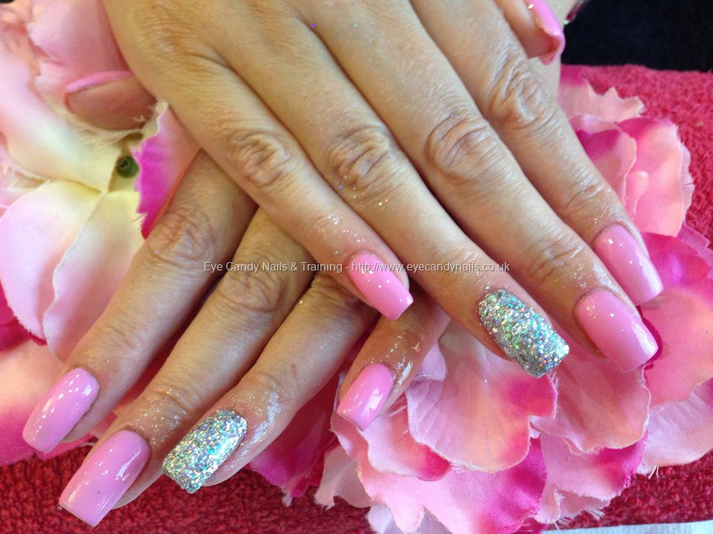 Eye Candy Nails & Training - Acrylic nails with pink gelish gel polish ...