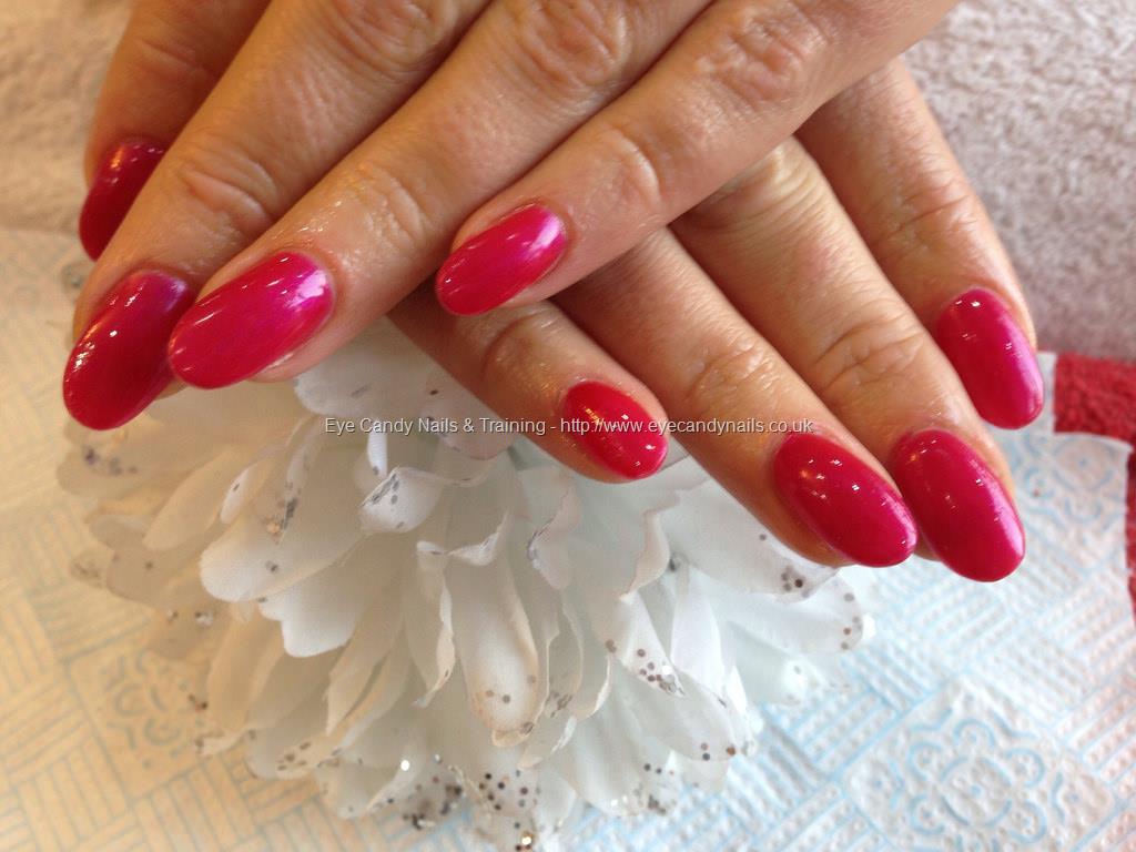 Eye Candy Nails & Training - Acrylic nails with bright pink gelux gel ...