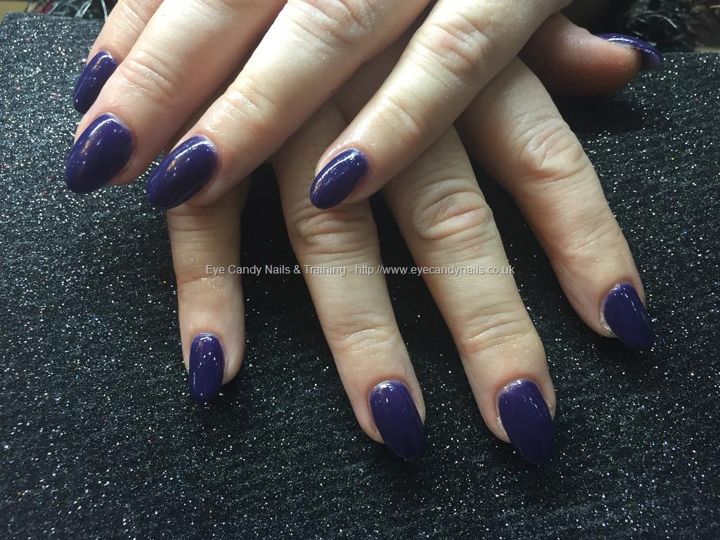 Eye Candy Nails & Training - Acrylic nails with purple gel polish by ...