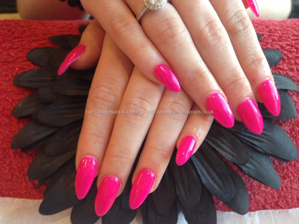 Eye Candy Nails & Training - Acrylic nails with bright pink gelux gel ...