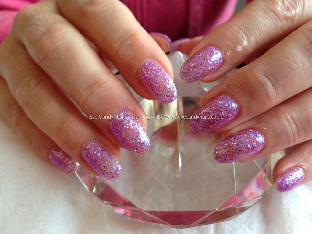 Eye Candy Nails & Training - Acrylic nails with pink crystal glitter ...