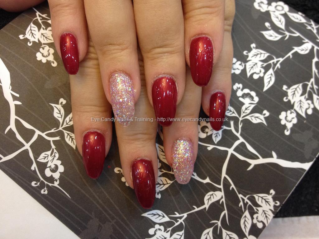 Eye Candy Nails & Training - Acrylic nails with red gel polish by ...