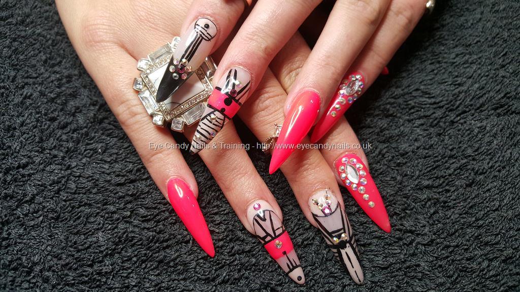 Eye Candy Nails & Training - Stiletto nails with nail art by Nicola ...