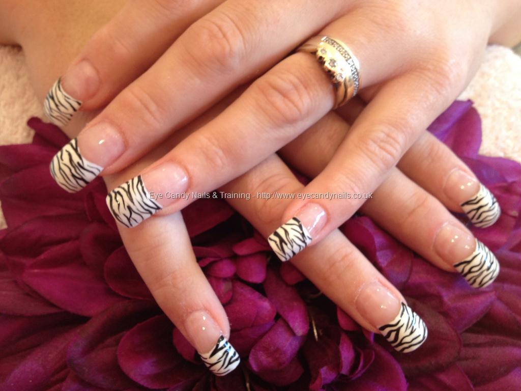 Eye Candy Nails Training Acrylic nails with zebra print as nail art by Nicola Senior on 4 Eye Candy Nails Training Acrylic nails with zebra print as nail art by Nicola Senior on 4