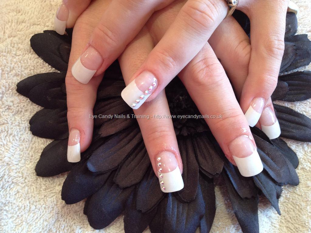 Eye Candy Nails & Training - Full set of acrylic with white tips and ...