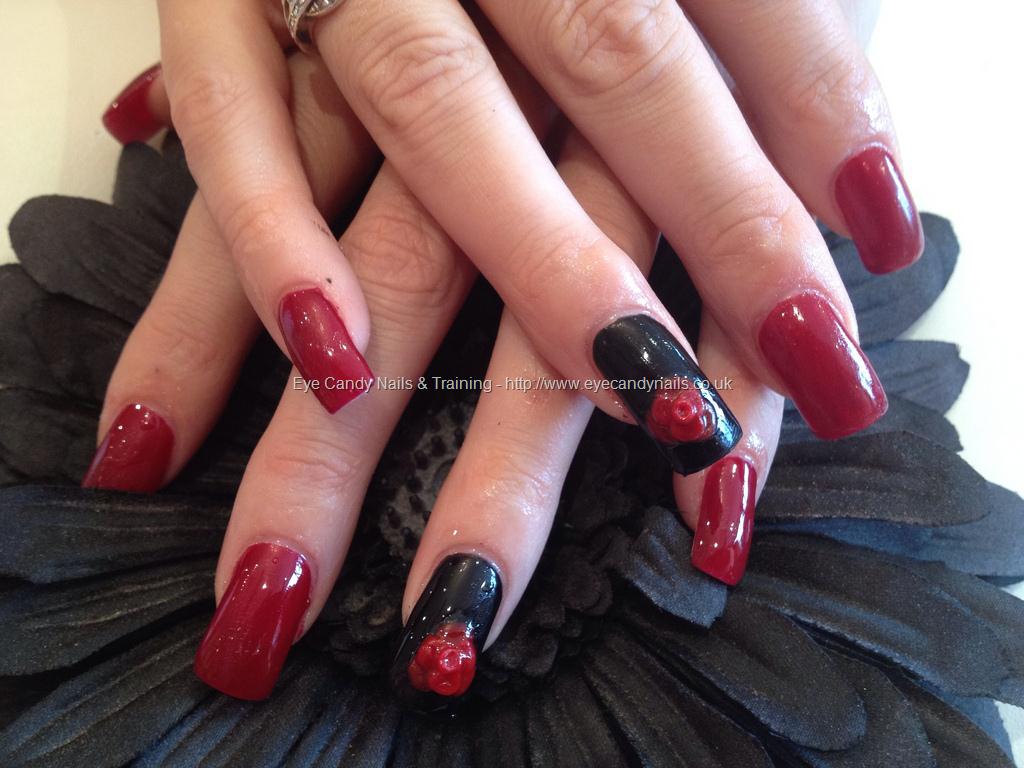 Eye Candy Nails & Training - Acrylic nails with red and ...