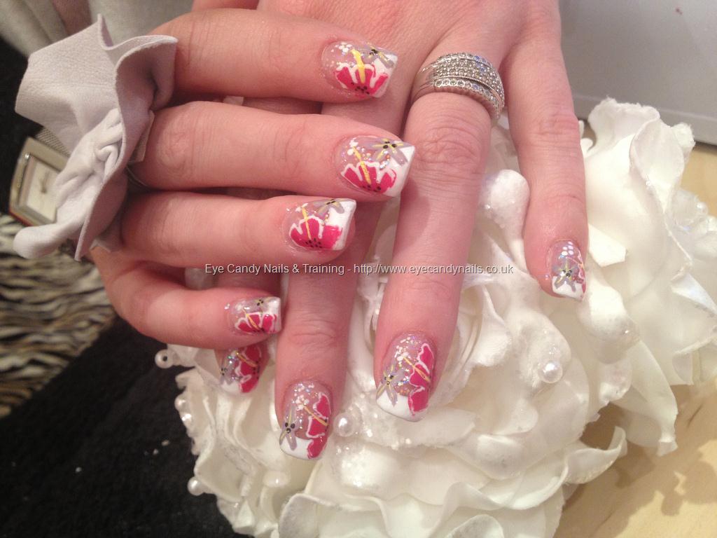 Eye Candy Nails & Training - Acrylic nails with flowers as nail art by ...